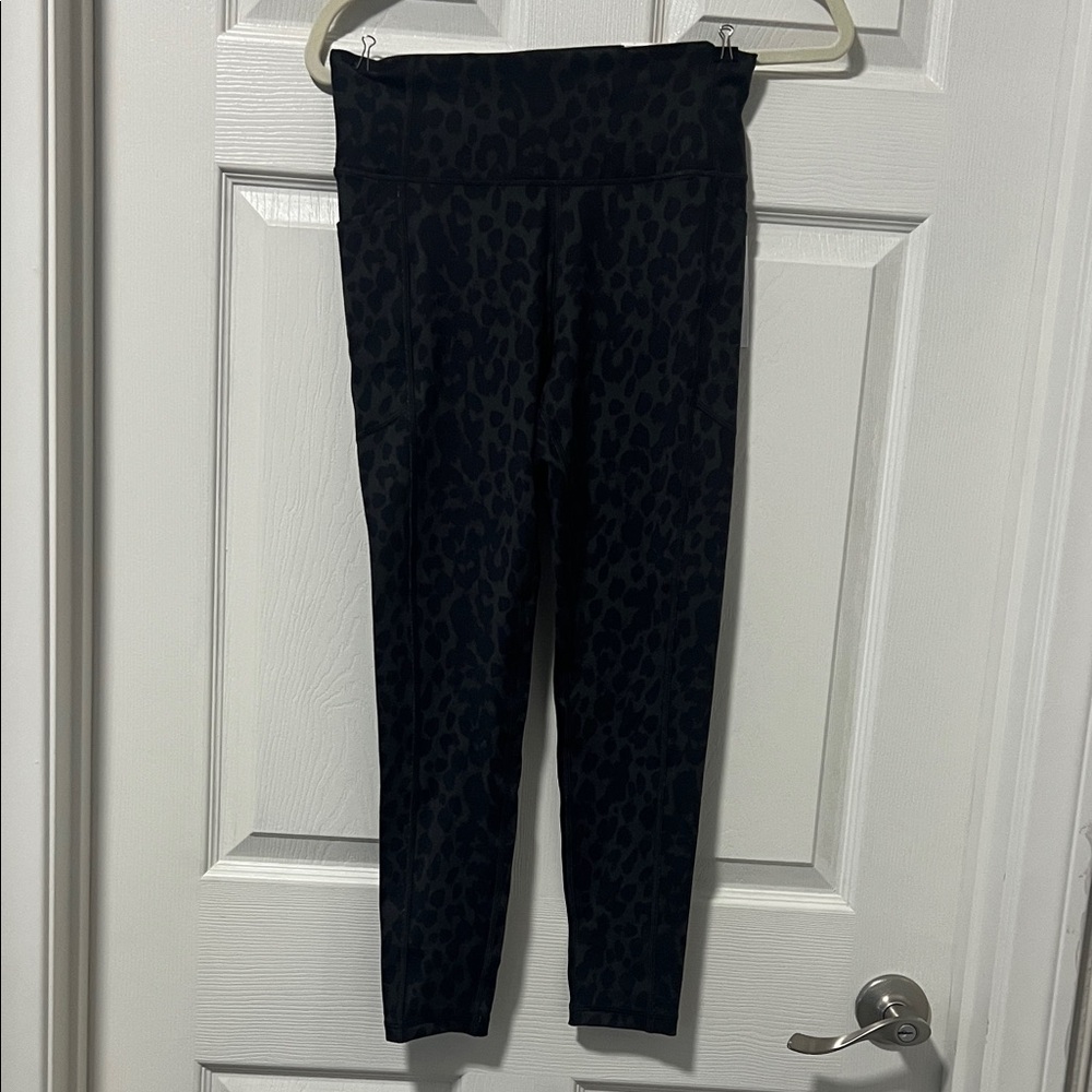 Victoria secret Dark green with black Leopard Print Leggings